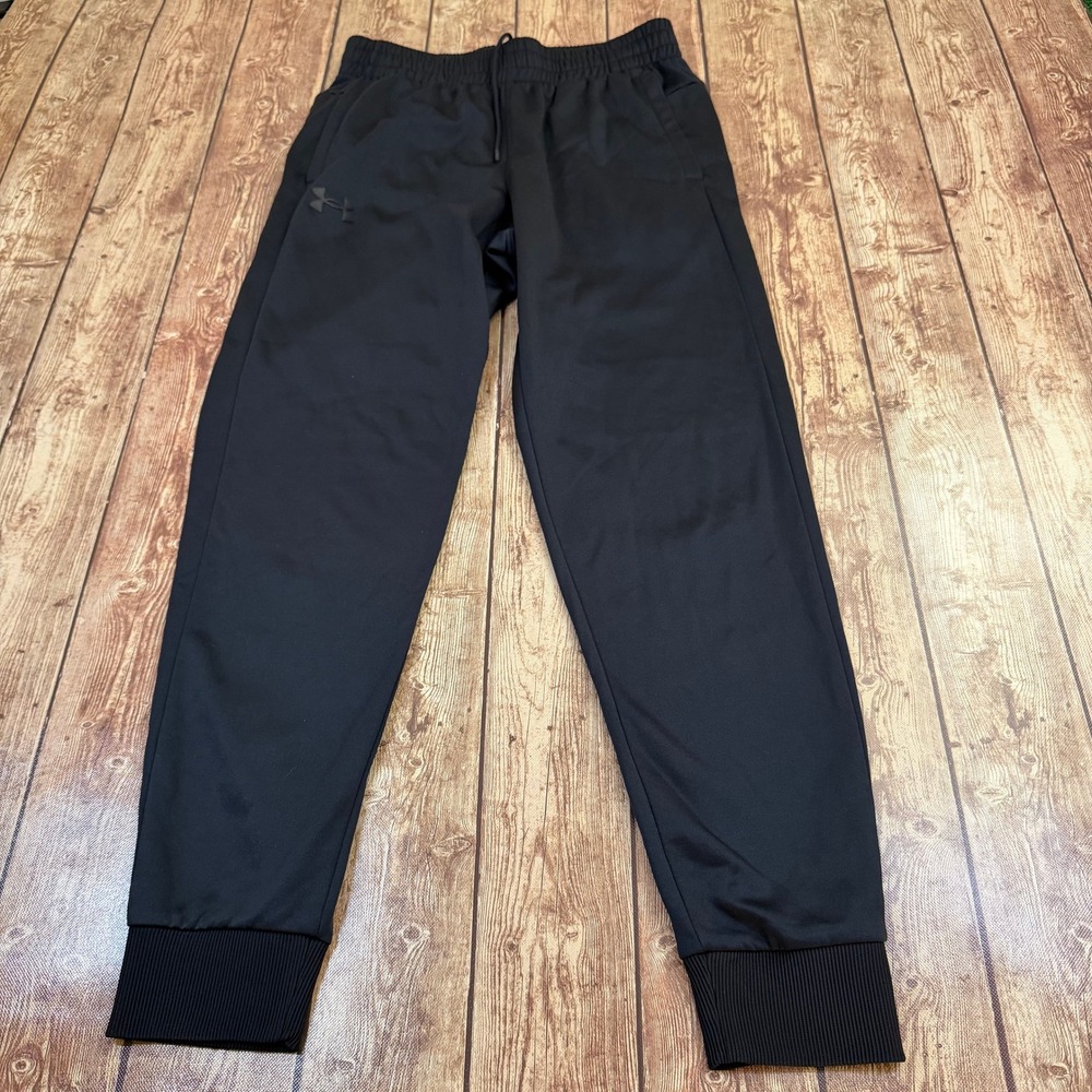 Under Armour Armour Fleece Jogger Pants Mens Medium Black Loose Fit Pockets